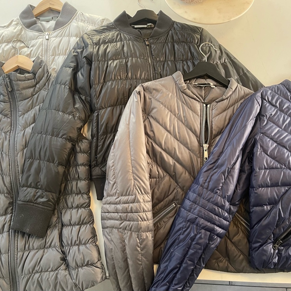 Athleta Bundle of five Women's Jackets -Black, Blue, Gray, Silver Size:M 
EUC - Picture 3 of 13